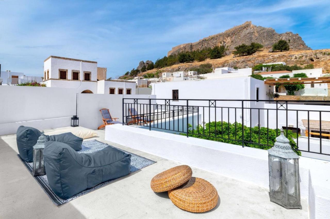 Lindos Villa Petra With Acropolis View Líndos Exterior foto